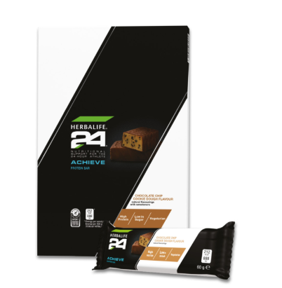 H24 Achieve Bar Chocolate Chip Cookie Dough 6 x 60g bars per box